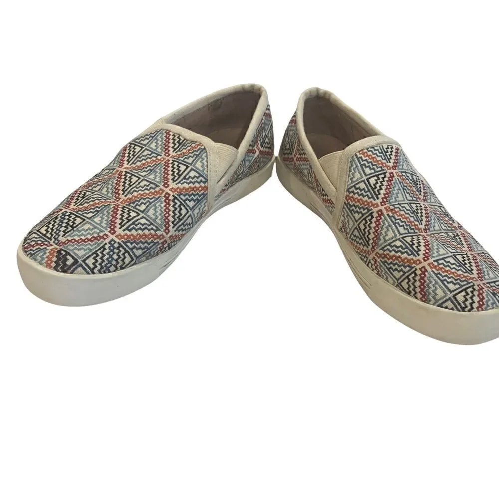 Joie Sneakers Bohemian Huxley Slip-On Woven Canvas Geometric Pattern, 6.5‎